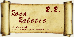 Rosa Raletić vizit kartica